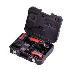 Cofre con amoladora angular de batería (18 V, 5 Ah)...