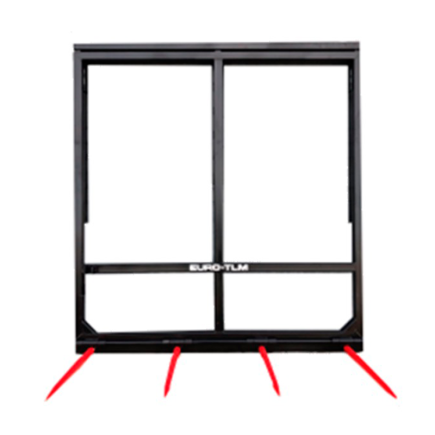 HORQUILLA PORTA PACAS 4 PUAS ABATIBLES EXTENSIBLE MANUAL EURO-TLM