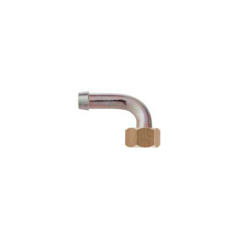 RACOR CURVO 1/2" COMPLETO DE LATÓN (TUERCA + ESPIGA + JUNTA)