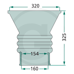 TOLVA DE ACOPLAMIENTO CONO GOMA CISTERNA PURIN 2