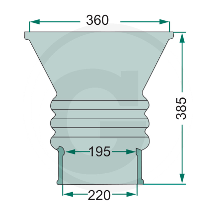 TOLVA DE ACOPLAMIENTO CONO GOMA CISTERNA PURIN