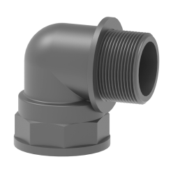 RACOR CURVO 90º MACHO-HEMBRA PVC