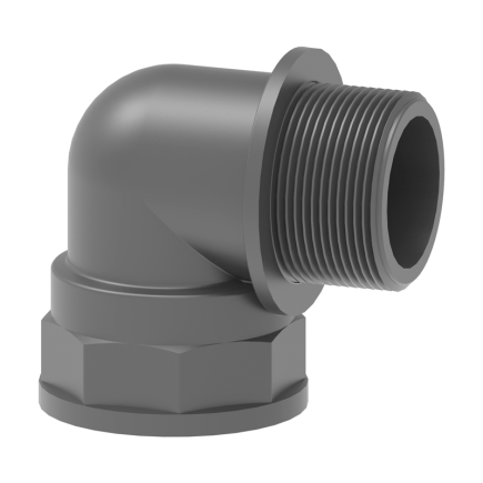 RACOR CURVO 90º MACHO-HEMBRA PVC