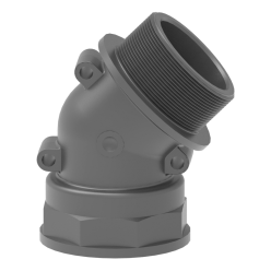 RACOR CURVO 45º 2" HEMBRA-MACHO PVC