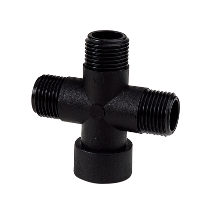 RACOR CUATRO VÍAS MACHO-HEMBRA 90º 1/2" PVC