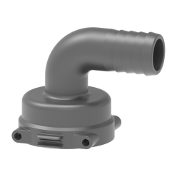ESPIGA CURVA CON CONEXION MODULAR HEMBRA PVC