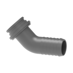 ESPIGA CURVA 45º PARA TUERCA PVC