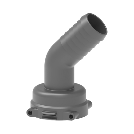 ESPIGA 45º CON CONEXION MODULAR HEMBRA PVC