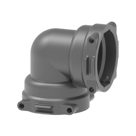 CODO CON CONEXION MODULAR HEMBRA PVC