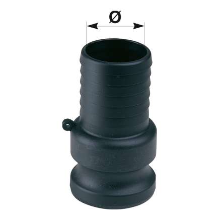 ACOPLE MACHO PORTAMANGUERA PVC