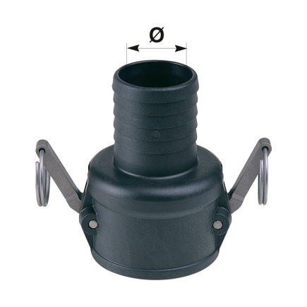 ACOPLE HEMBRA PORTAMANGUERA PVC