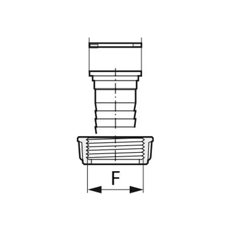 JUNTA PARA ESPIGA ASIENTO PLANO PVC