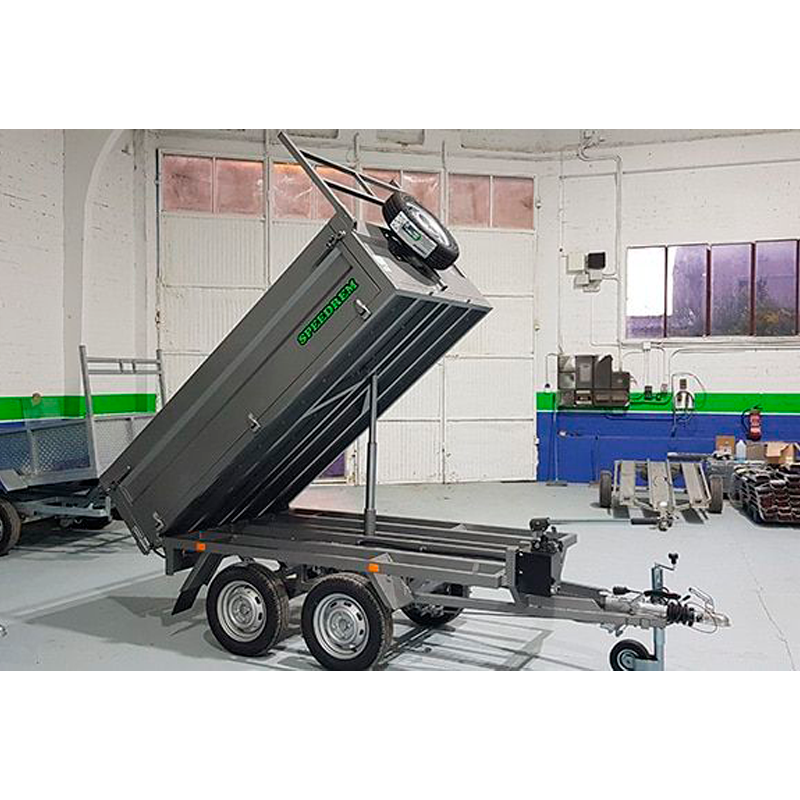 REMOLQUE BASCULANTE DOBLE EJE RUEDAS POR DEBAJO...