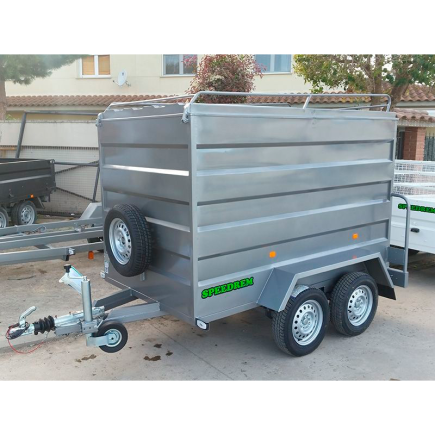 REMOLQUE CERRADO 2 EJES CHAPA PLEGADA CUADRADO O AERODINAMICO SPEEDREM