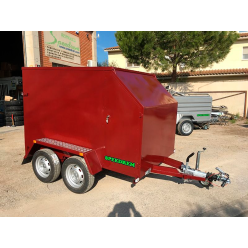 REMOLQUE CERRADO 2 EJES CHAPA LISA CUADRADO O...