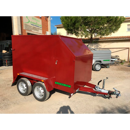 REMOLQUE CERRADO 2 EJES CHAPA LISA CUADRADO O AERODINAMICO SPEEDREM