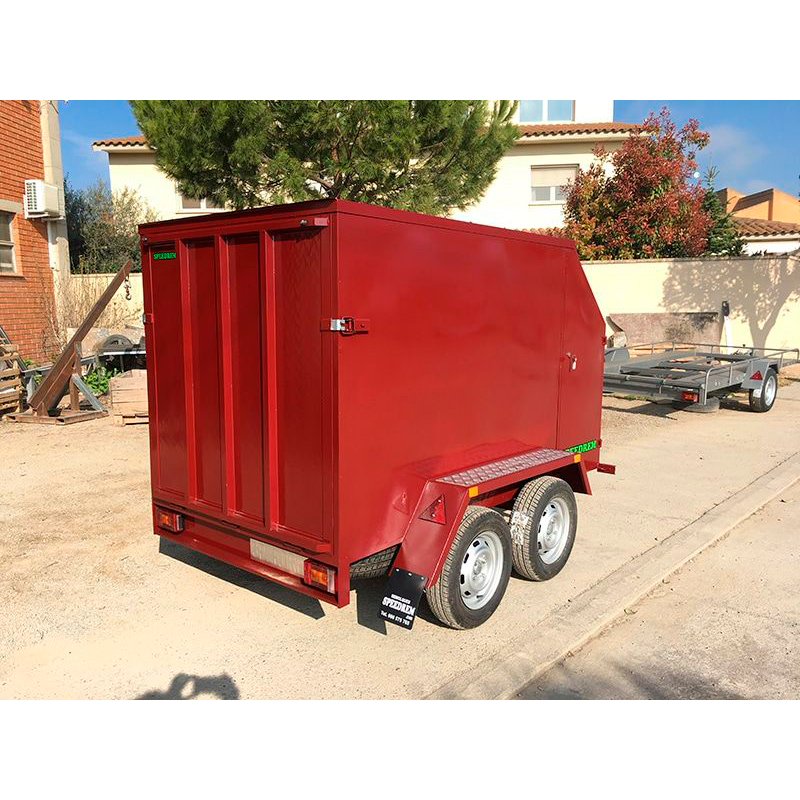REMOLQUE CERRADO 2 EJES CHAPA LISA CUADRADO O...