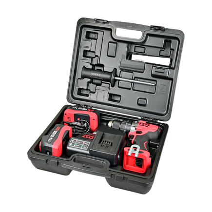 COFRE CON TALADRO DE PERCUSION DE BATERIA 5AH / 18V