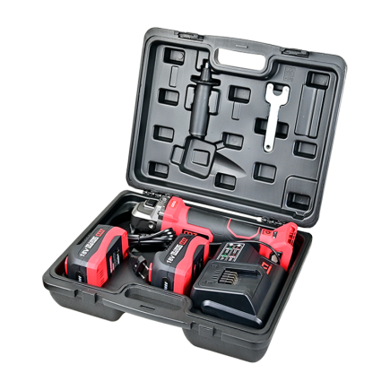 COFRE CON AMOLADORA ANGULAR DE BATERIA 18V