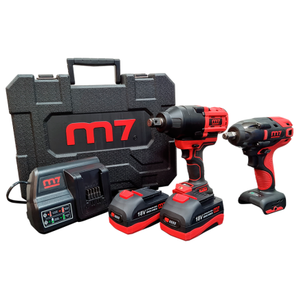 PACK DE HERRAMIENTAS DE BATERIA CON LLAVE DE IMPACTO COMPACTA 1/2" Y LLAVE DE IMPACTO 3/4"