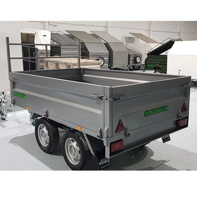 REMOLQUE CARGA DOBLE EJE RUEDAS POR DEBAJO...