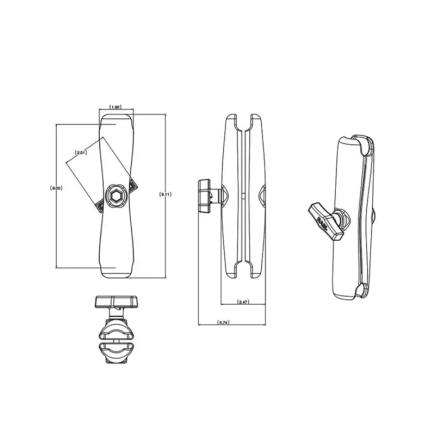 BRAZO LARGO 23,18 CM PARA BOLA C RAM MOUNTS