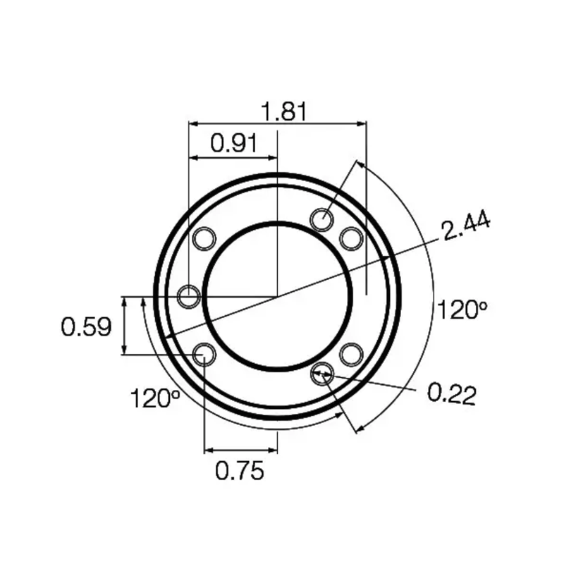 BASE REDONDA Ø6,2 CM BOLA C RAM MOUNTS