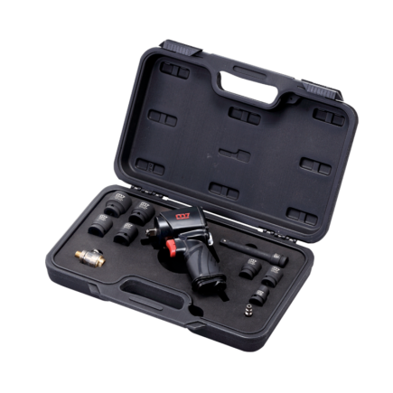 CORRE LLAVE DE IMPACTO CON VASOS METRICOS Y ACCESORIOS (11 PIEZAS)