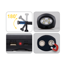 LAMPARA DE IMSPECCION 3W COB + 5 LED (300 LM) 2