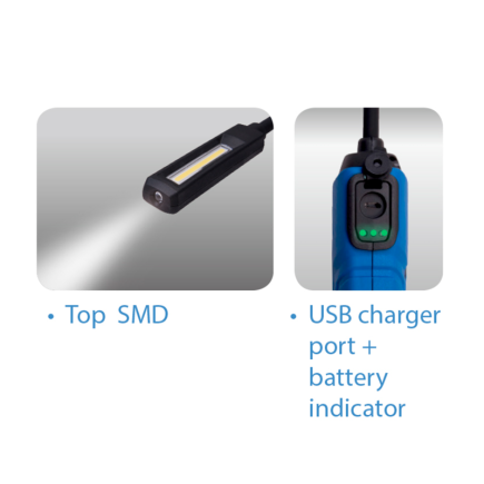 LAMPARA DE INSPECCION FLEXIBLE COB 5W + SMD 3W (500 & 120 LM)