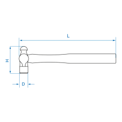 MARTILLO DE MECANICO CABEZA ESFERICA 2