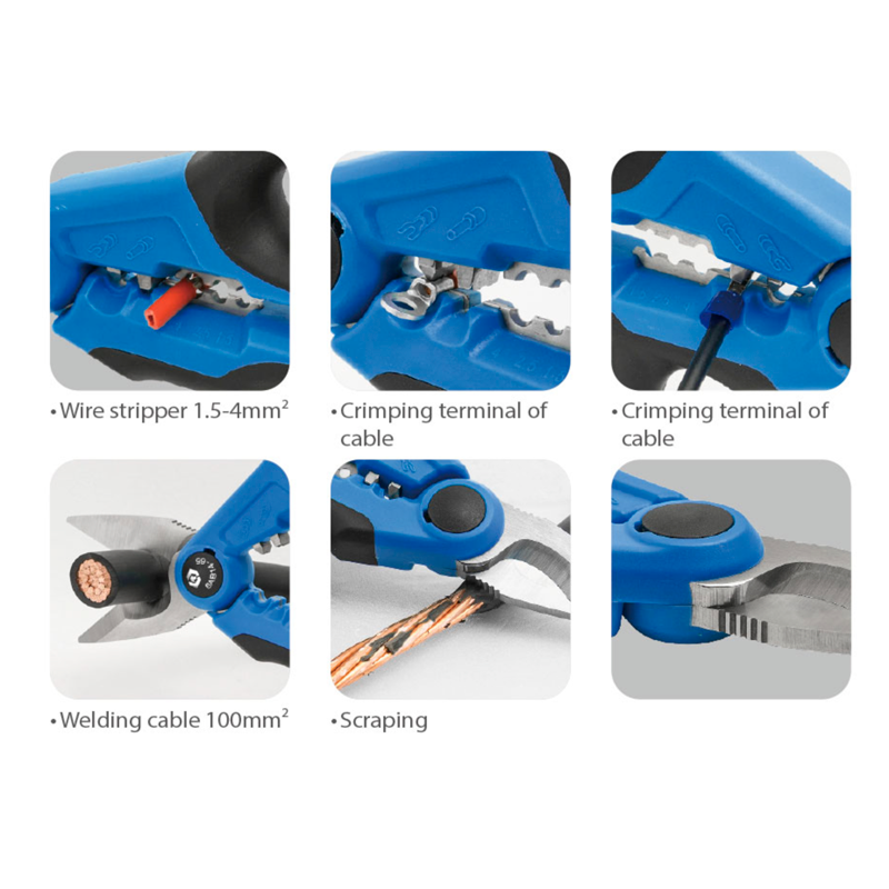 TIJERAS PARA ELECTRICISTA MULTIFUNCION +...