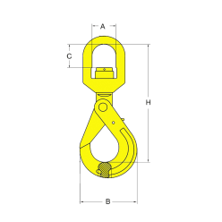 GANCHO AUTOCIERRE GIRATORIO G80 2