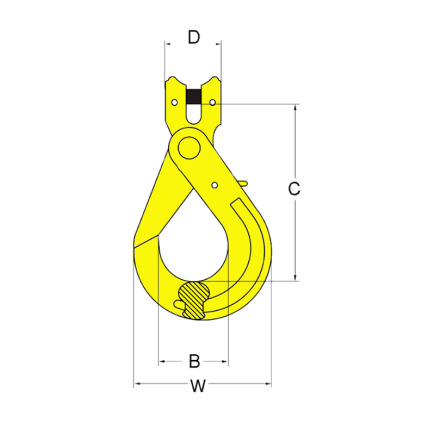 GANCHO AUTOCIERRE G80 PARA CADENA