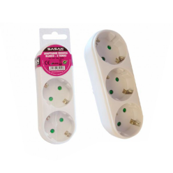 ADAPTADOR 3 TOMAS FRONTAL BLANCO