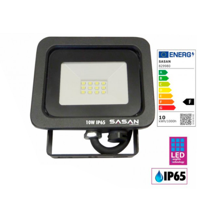 FOCO PROYECTOR LED 10W 1.000 LM NEGRO