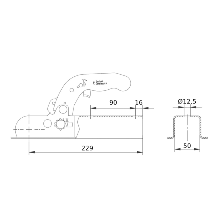 CABEZAL DE ENGANCHE KNOTT KQ14A 50 MM 1400 KG