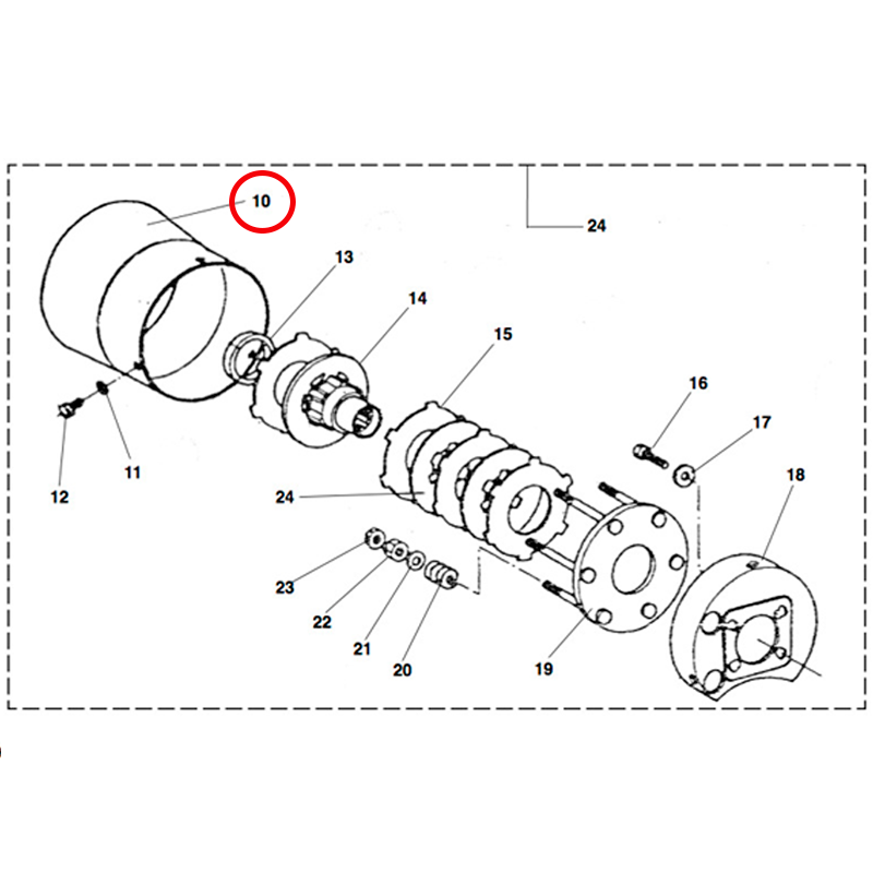 CUBIERTA HR25/HR43 ROTOVATOR HOWARD