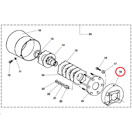 SOPORTE CUBIERTA EMBRAGUE ROTOVATOR HOWARD