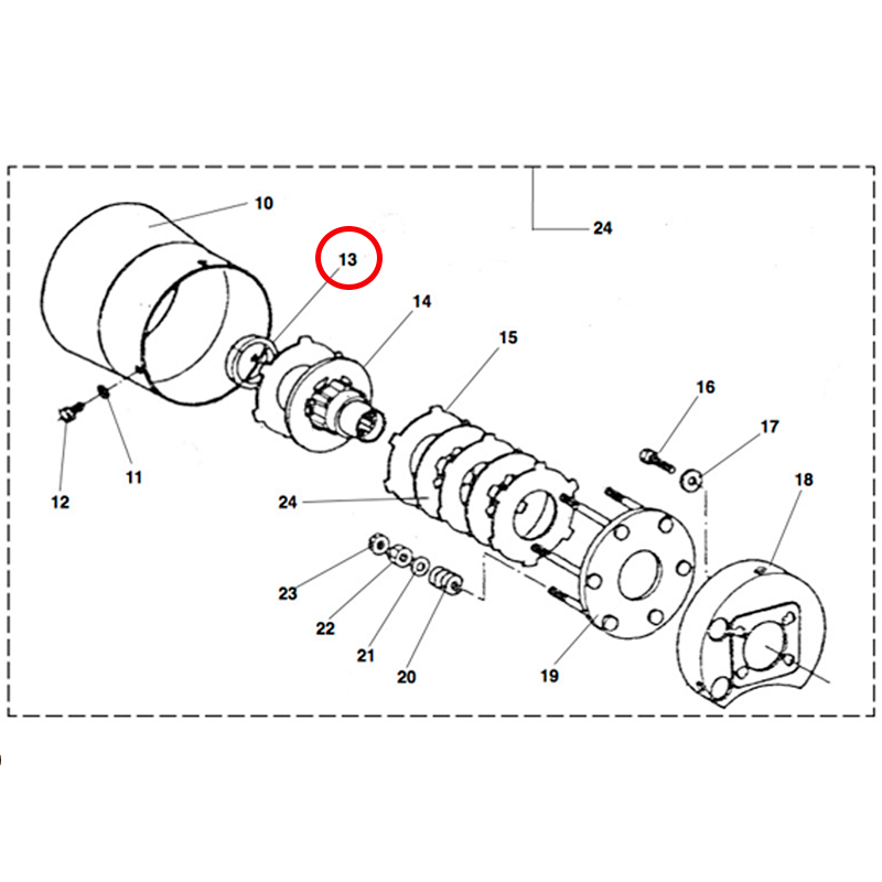 MANGUITO DE EMBRAGUE ROTOVATOR HOWARD