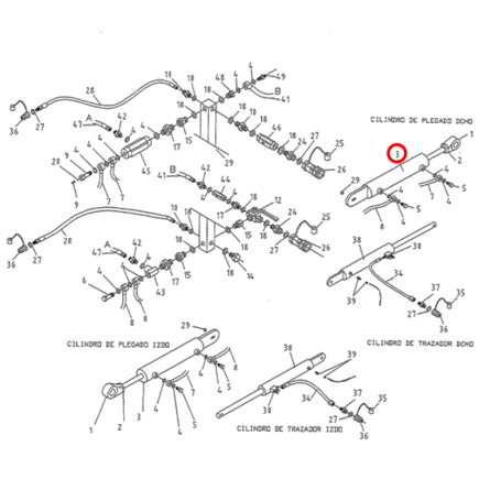BOTELLA DE PLIEGUE BRAZO DE SEMBRADORA
