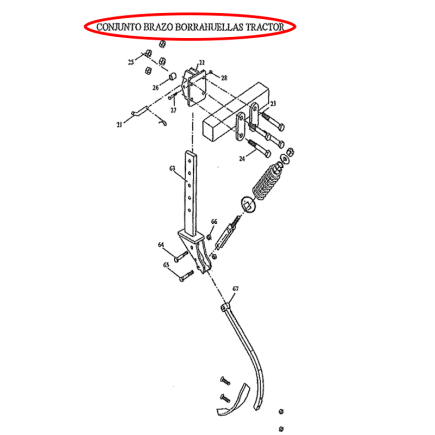 CONJUNTO BRAZO DE BORRAHUELLAS TRACTOR COMPLETO SEMBRADORA