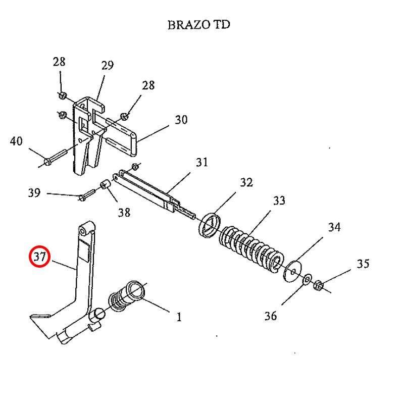 BRAZO SIEMBRA DIRECTA TD - BRAZO CORTO SEMBRADORA