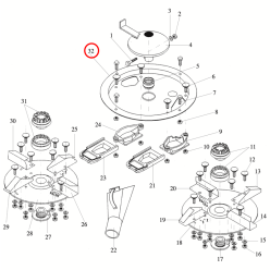 PLATO DOSIFICADOR CENTRAL ABONADORA DOBLE DISCO 2