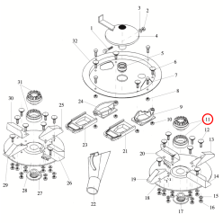 TUERCA Y ARANDELA FIJA PLATO ABONADORA DOBLE DISCO 2
