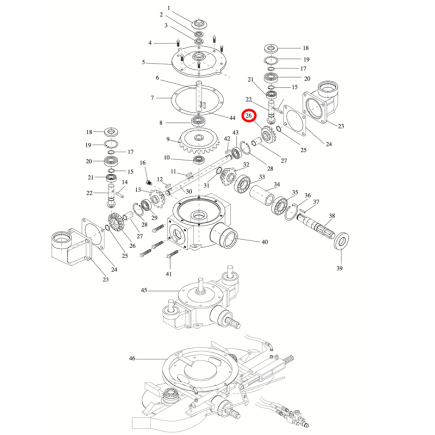 ENGRANAJE Z-19 ABONADORA DOBLE DISCO