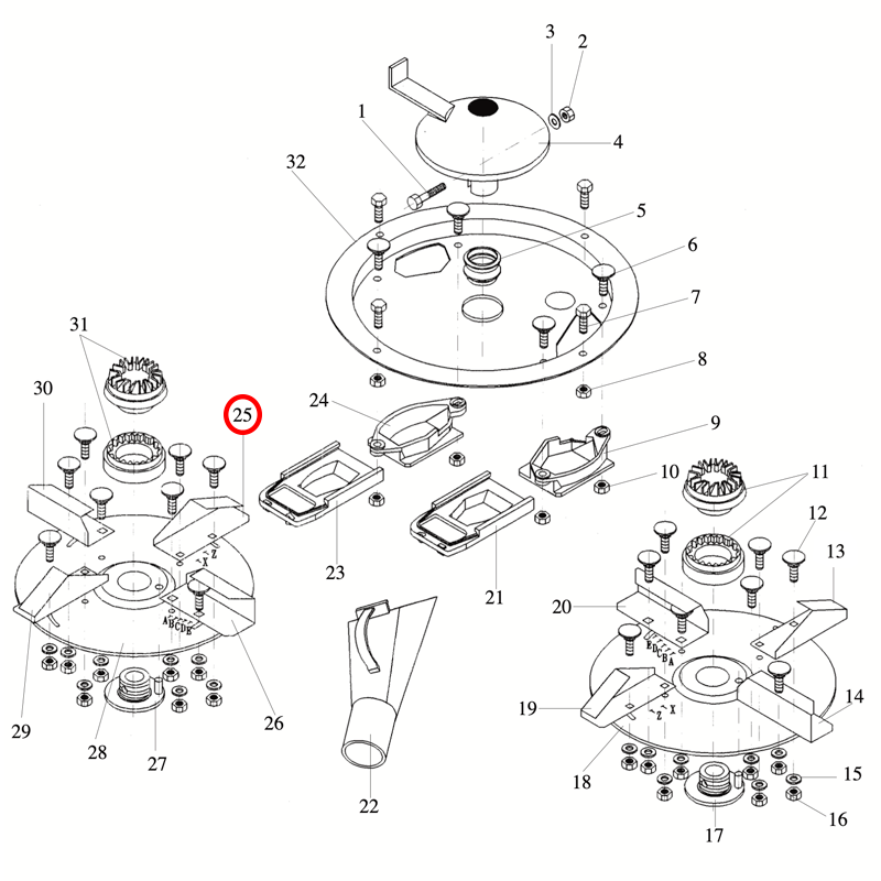PALETA IZQUIERDA PEQUEÑA ABONADORA DOBLE DISCO