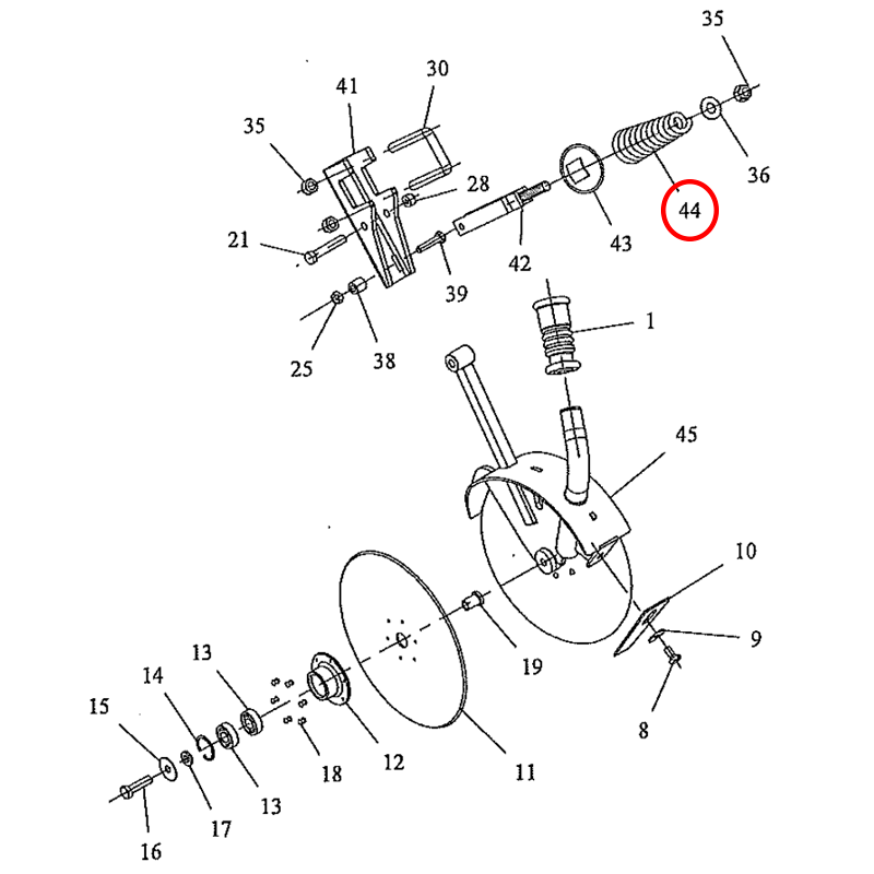 MUELLE PRESION BRAZO REJA SEMBRADORA