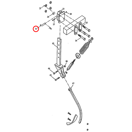 PASADOR EN L Ø12 - 110 MM SEMBRADORA