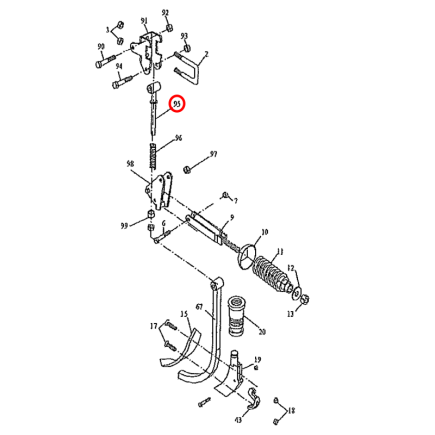 VASTAGO BRAZO ARTICULADO SEMBRADORA